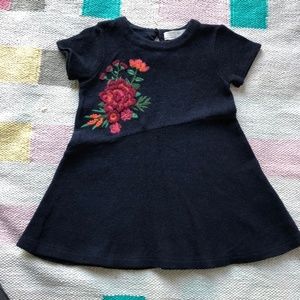 Beautiful Zara girls sweater dress embroidery sz 4